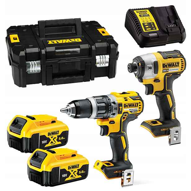Sada 18V 2x5Ah příklepový šroubovák DCD796 šroubovák DCF887 DeWALT DCK266P2T