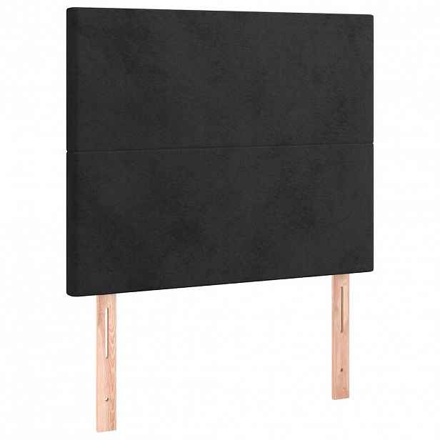 vidaXL Čelo postele černé 80x5x118/128 cm sametové