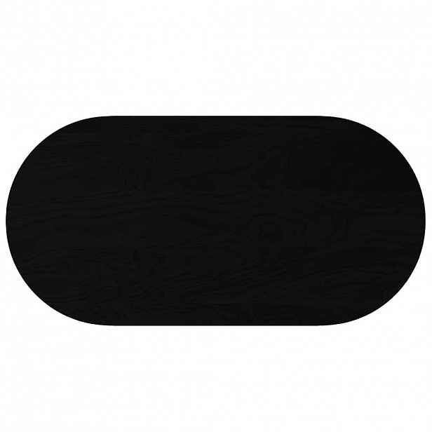 vidaXL Stolní deska tmavě hnědá 120x60x2 cm masivní dub oválný