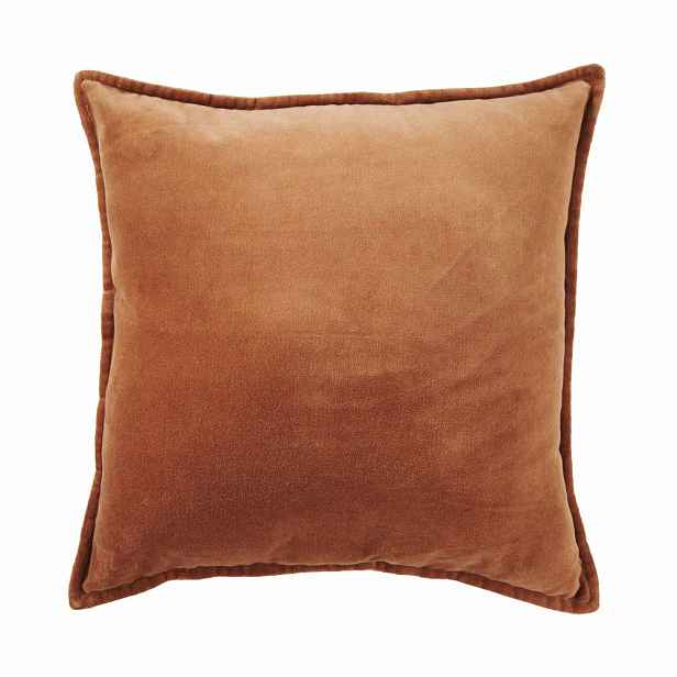 Butlers COTTON VELVET Polštář sametový 45 x 45 cm - sv. hnědá