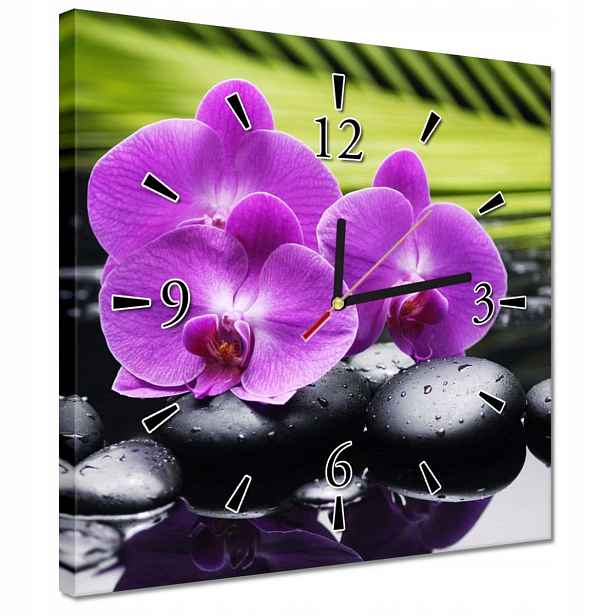 Hodiny 30x30 Orchidej na Valentýna