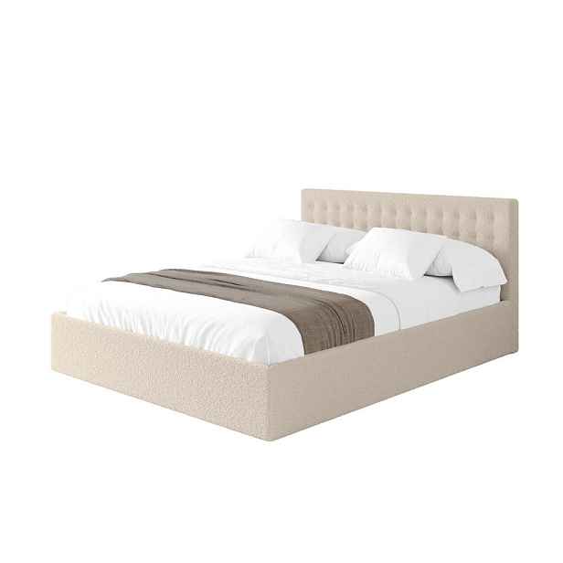 ALTDECOR ČALOUNĚNÁ POSTEL s úložným prostorem a roštem, postel s matrací H3/H4 - PARI 180x200 Tmavě béžová