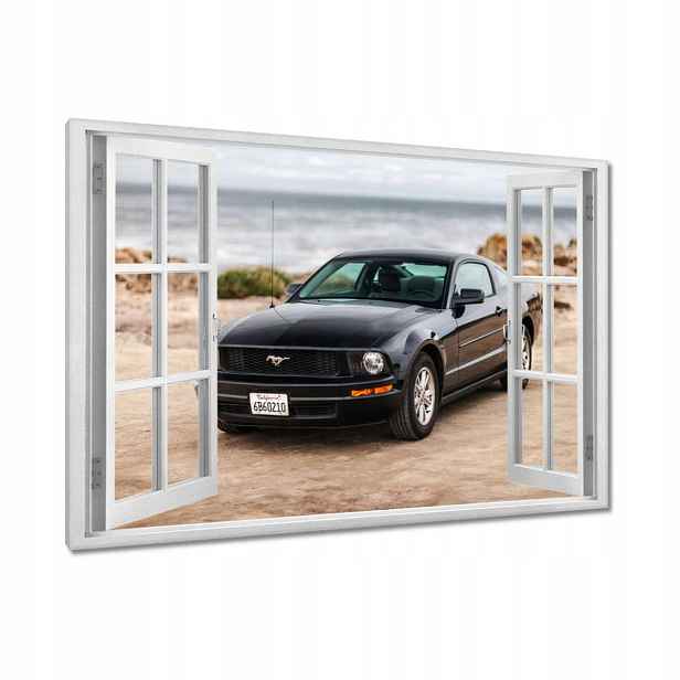 Obrazy 120x80 Černý Ford Mustang