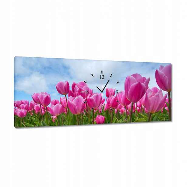 Hodiny 100x40 Tulipány na Valentýna
