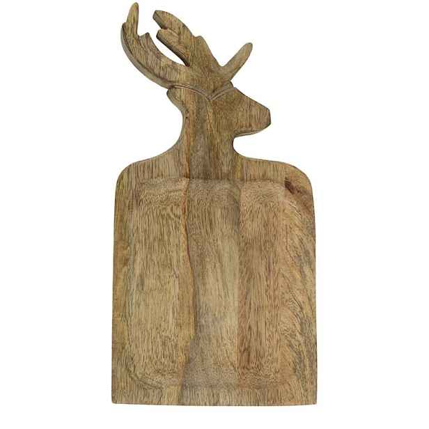 Mísa z mangového dřeva s vyřezávaným jelenem 41cm - 21*41,5*2cm Mars & More