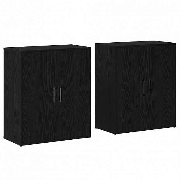 vidaXL Servírovací skříň 2 ks Černý dub 60 x 31 x 70 cm