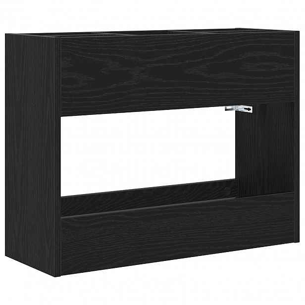 vidaXL Stojan na slunečníky Černý dub 65 x 24 x 50 cm Kompozitní dřevo