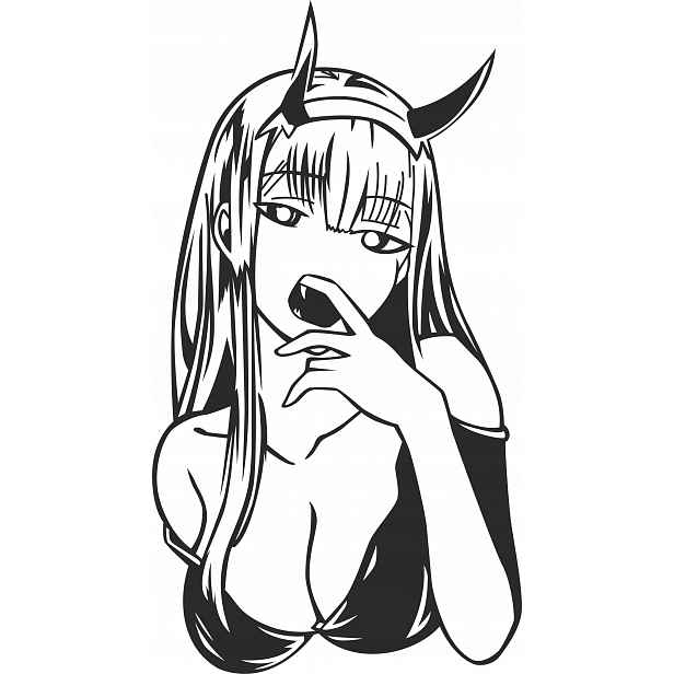 Zero Two Anime Girl o2 Dřevěný obraz 3D dekorace na zeď Dárek