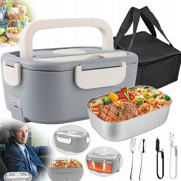 Elektrický Přenosný Obědový Box 1,5 L, Elektrický Ohřívač, Vzduchotěsný, 65 W
