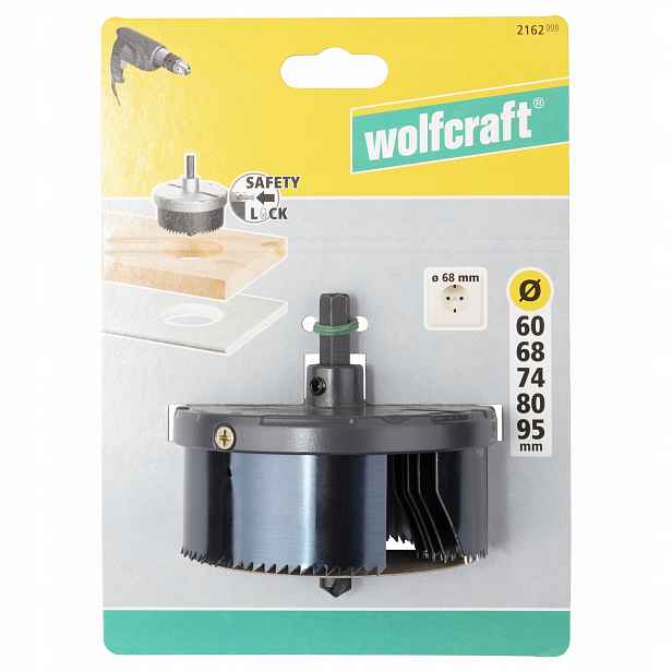 Korunkový Vrták 60 67 74 81 95 mm Wolfcraft