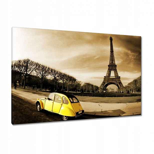 Obrazy 120x80 Žlutá kachna Citroen 2CV