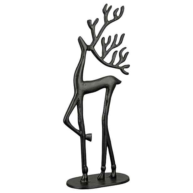 Sob Dekorativní Figurka 37,5 CM Černá, Kovová, Stojící