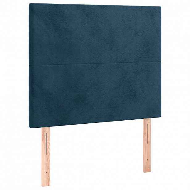 vidaXL Čelo postele tmavě modré 80x5x118/128 cm sametové