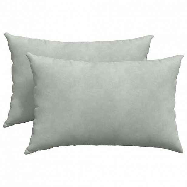 vidaXL Pohovkové polštáře 2 pcs Světle šedá 60 x 40 cm Žebrovaná látka