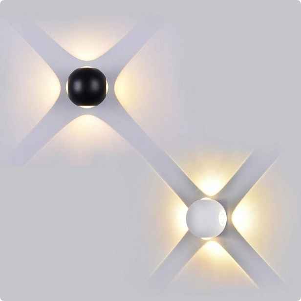 Lampa Venkovní Nástěnné Svítidlo Led 4W IP65 440lm Černá 4000K