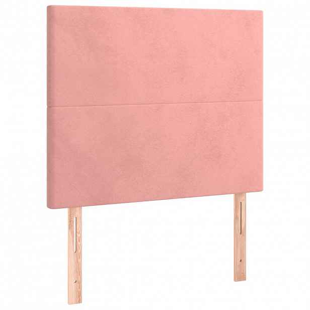 vidaXL Čelo postele růžové 80x5x118/128 cm sametové