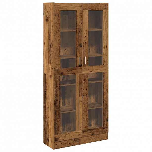 vidaXL Skříň old wood 82,5 x 30,5 x 185 cm kompozitní dřevo