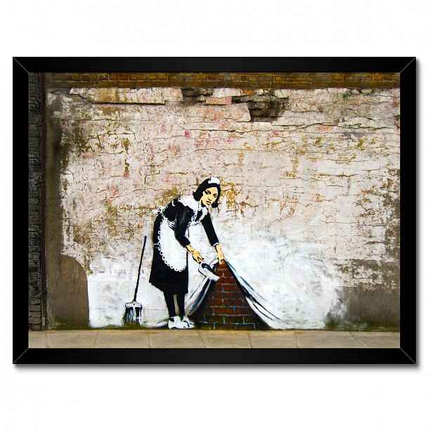 Plakáty v rámu 40x30 Banksy Pokojská Graffiti