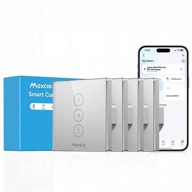 WiFi spínač rolet Maxcio Alexa Google Home dotykový smart 4-pack