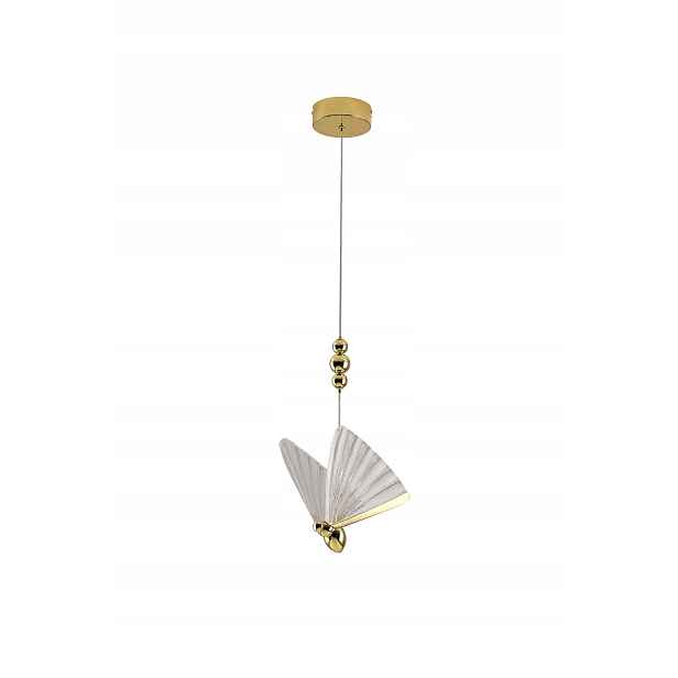 Závěsná Led lampa 8W Mariposa Light Prestige Zlatá Skleněná 18 cm