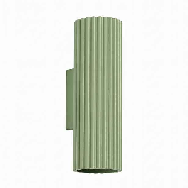 Nástěnná lampa Tuba zelená Obousměrná nástěnná lampa Karbon šalvějová Sollux