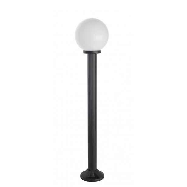 Stojací zahradní lampa koule skleněná 20 cm bílá nebo kouřová 120 cm Su-ma