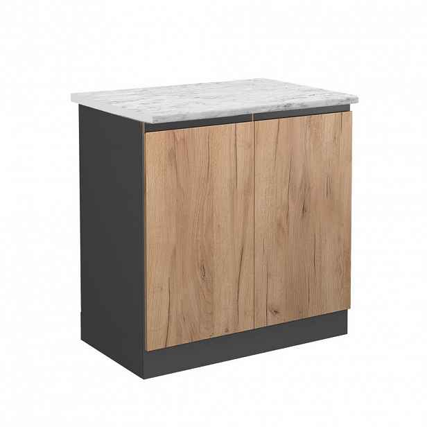 Vicco SKŘÍŇKA POD DŘEZ R-Line Zlatý mocný dub 80 cm AP Marble