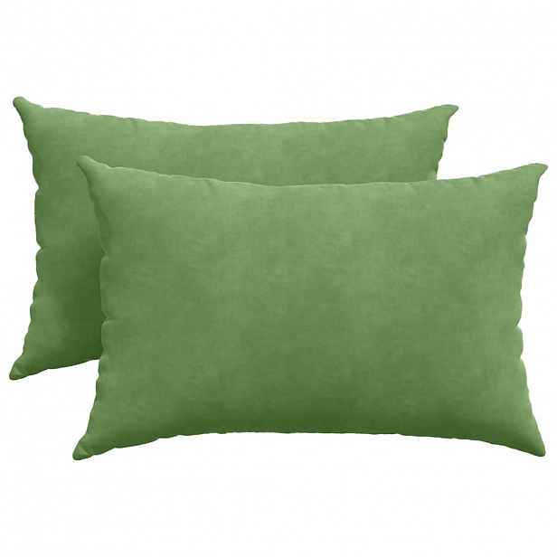 vidaXL Pohovkové polštáře 2 pcs Světle zelená 60 x 40 cm
