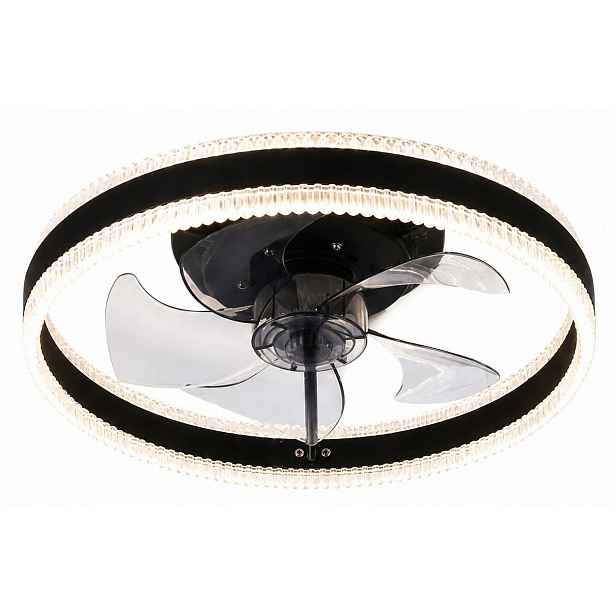 stropní svítidlo Led s ventilátorem 50 cm – moderní, dálkový ovladač, 3 barvy světla