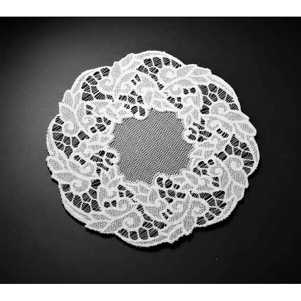 Dekorační žakárový ubrousek KARINE bílá Ø 35 cm MyBestHome
