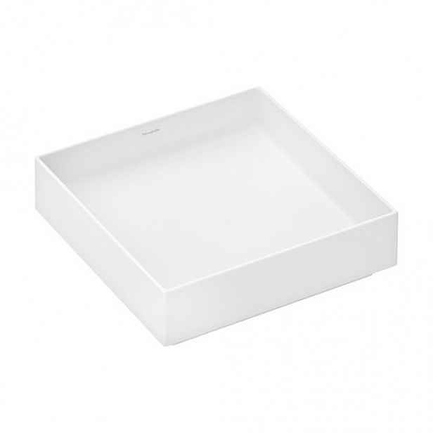 Hansgrohe Xuniva Evo E umyvadlo 40x40 cm bílá matná mat bez otvoru pro baterii, bez přepadu 60324700