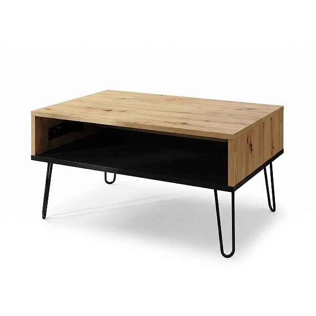 Kasvo EREBOS konf. stůl 90x45/68x60 (K25) 243-2021 dub artisan/černá