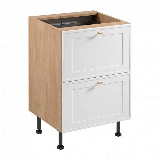 Kuchyňská skříňka SORENTO D60S2+1 AX -   Puccini/bílý rám