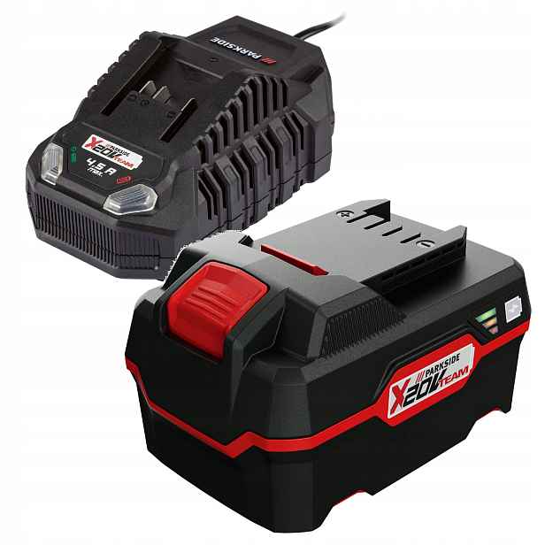 Parkside Nejnovější akumulátor Parkside 4Ah rychlonabíječka 4,5A x 20V