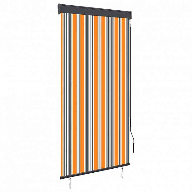 vidaXL Venkovní roleta 80 x 250 cm žlutomodrá