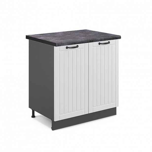 Vicco SKŘÍŇKA POD DŘEZ Fame-Line Bílý venkovský dům 80 cm , PD Antracit
