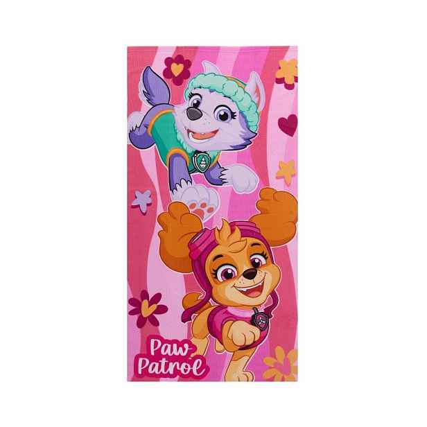 Faro Dětská rychleschnoucí osuška BORD PAW PATROL GIRL 70x140 cm růžová