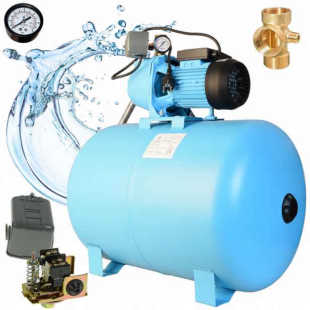Hydrofor Do Vody 100L Hydroforová pumpa SET80S Set Nádrž 500W Výkonná