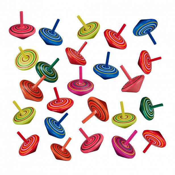 Relaxdays KÁČA Barevná 24-ks-set dřevěná 4,5 cm