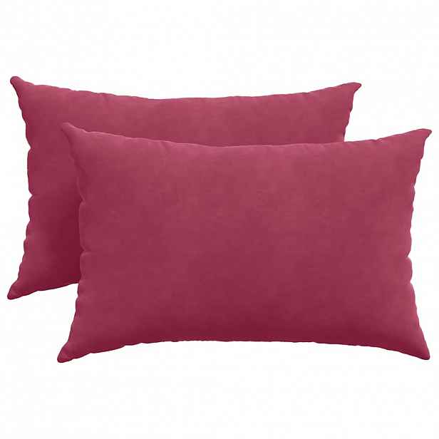vidaXL Pohovkové polštáře 2 pcs Víno Červené 60 x 40 cm