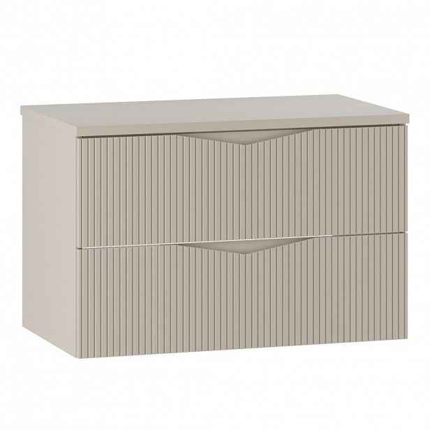 Badplaats SKŘÍŇKA POD UMYVADLO Calen 2 zásuvky cashmere - 80 x 46 x 52 cm