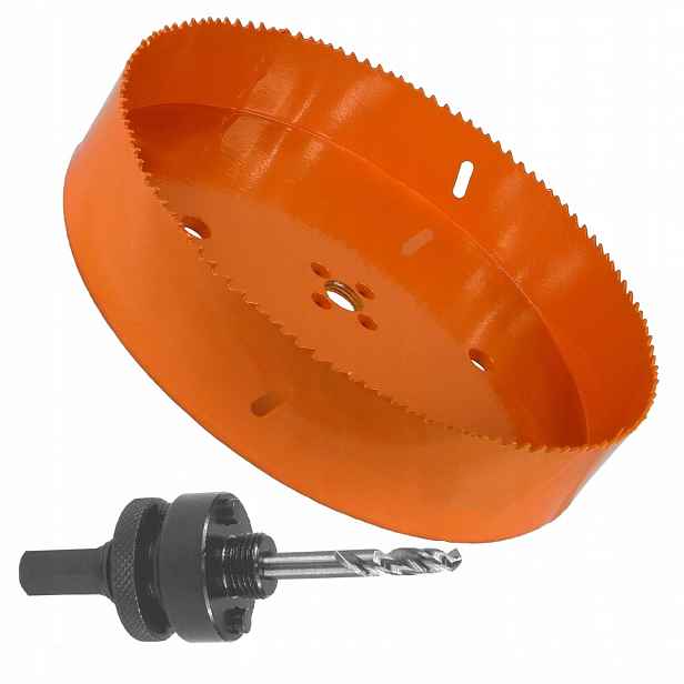 Korunkový Vrták Bi-metalová 190 MM Držák Pro Děrovky 32-250 MM Bi-metalové