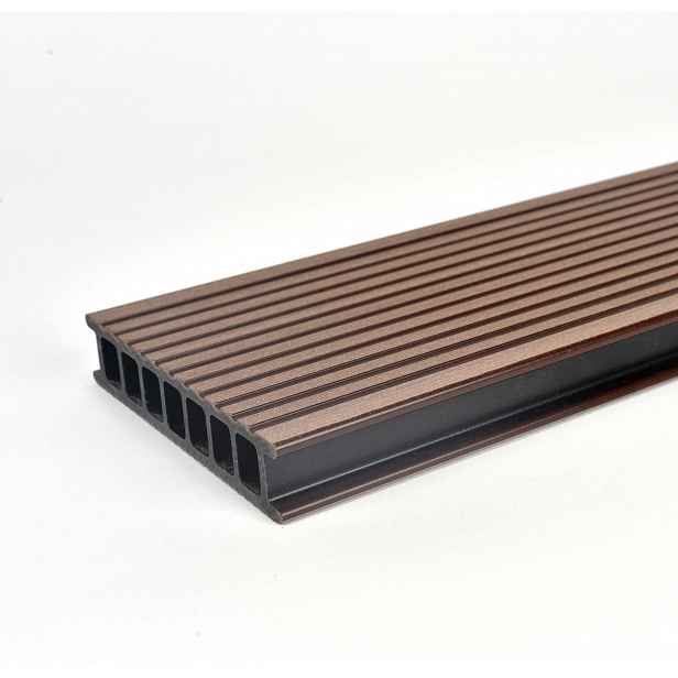 Prkno terasové dřevoplastové Twinson Terrace odstín lískový ořech 140x28×4000 mm