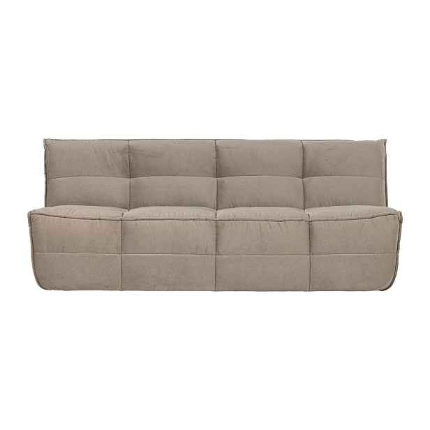 Taupe sametová pohovka 204 cm Cluster – vtwonen