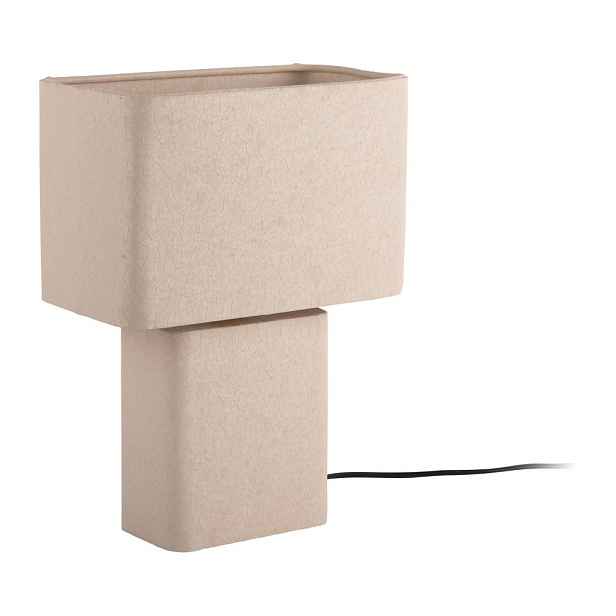 Béžová kovová stolní lampa (výška 33 cm) Boaz Recto – Leitmotiv