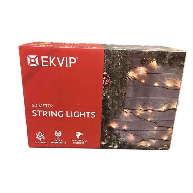Ekvip Vánoční Osvětlení Na Stromeček Led 50 m IP44 500 Led Teplá Bílá