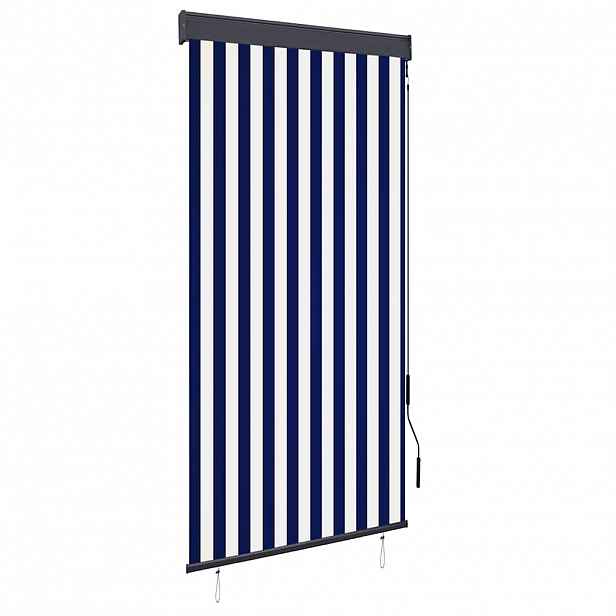 vidaXL Venkovní roleta 100 x 250 cm modrobílá