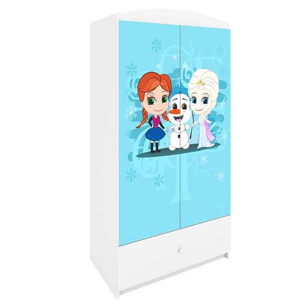Kocot kids Dětská šatní skříň BABYDREAMS Sněhové princezny bílá