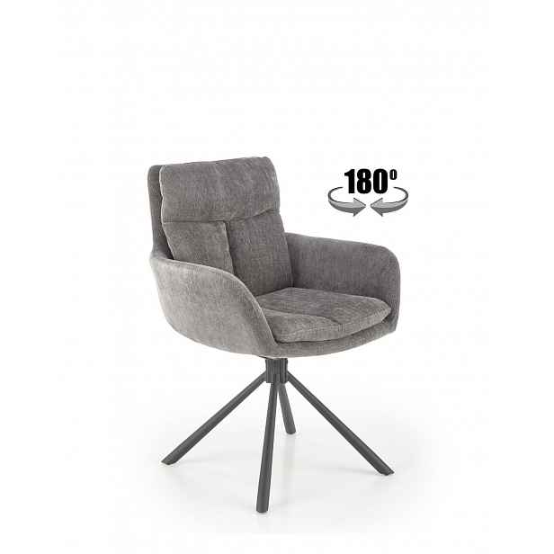 Otočná židle K495, šedá