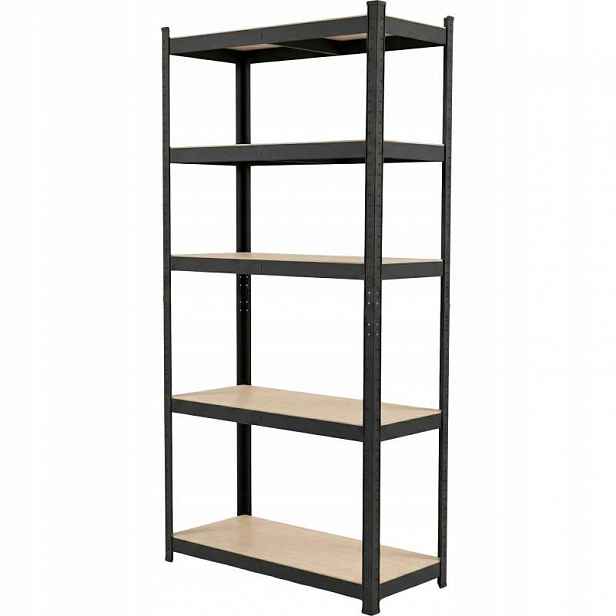 Prémiový Regál, 5 Polic, 1800×900×400 MM, 265 Kg, Černý